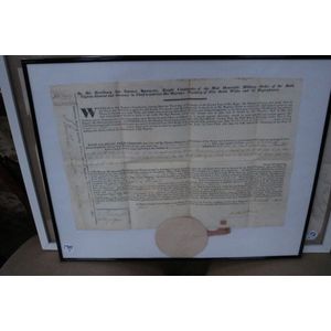 Van Diemans Land, Land Grant 1823 signed Governor Brisbane, 700…