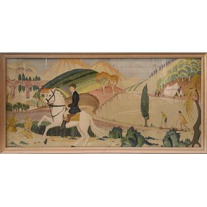 Anne Montgomery three framed works, hand painted gouache of…