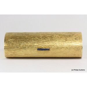 A gold sapphire set cigarette case. 18ct yellow gold, circa…