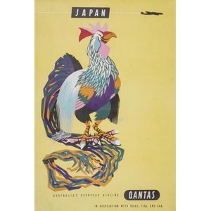 Travel Poster: c.1965 'Japan' text continues 'Australia's…