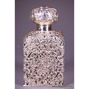 A Victorian sterling silver cased perfume bottle, late 19th&hellip;