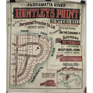 1912 real Estate Sale poster. Raine & Horne sale of the…