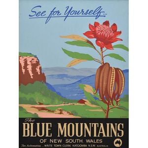 Pair of Blue Mountains Tourism Silkscreen posters i) 'We're…