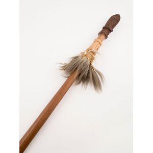 New Zealand Maori artefacts taiaha (fighting stick), kakauroa (staff ...