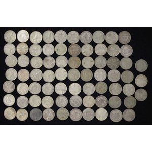 Seventy three Australian florins 1911-1963, including 1927…