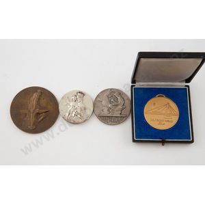 Four Art Nouveau Award medallions J. Willerwulche/H Dupond…