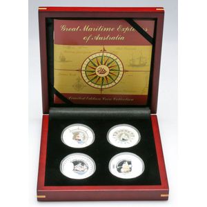 Tuvalu, 2006) silver four coin proof set great maritime…