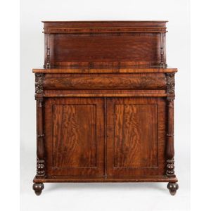 A George IV flame mahogany chiffonier, circa 1820, 140 cm high,…