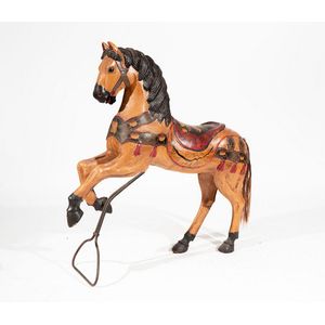 timber rocking horse