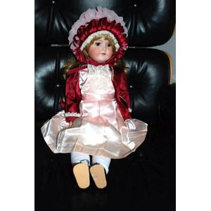 A CM Bergmann, Waltershausen 1916, porcelain headed sleeping…