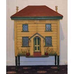 A Georgian style two story Dollhouse early 20th century. Height…