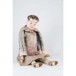 Early 20th century Chinese composition costume doll