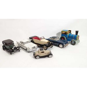 Toy cars, group of 6 modern diecast and tin cars