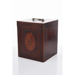 A fine George III marquetry inlaid cellarette, English circa&hellip;
