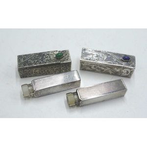 Group four various silver lady's accessories including: pair&hellip;