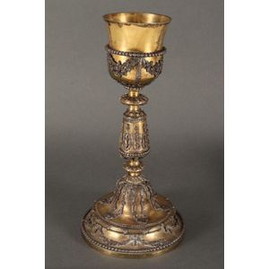 19th century Spanish chalice, marked NO8DO, F.Espia(n?) to base,…
