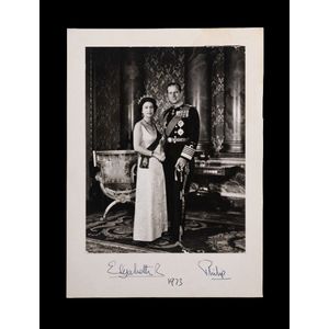 Signed photograph of Queen Elizabeth II and Prince Philip,…
