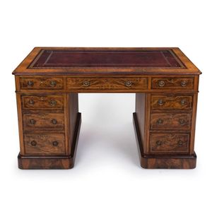 oak pedestal desk