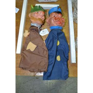 Pair of vintage hand puppets 'Paddy and the Policeman' old…