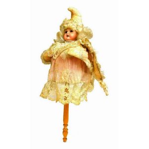 A 19th century German '370' porcelain headed girl doll, vintage…