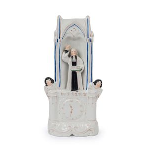 'Wesley' antique Staffordshire pottery statue of John Wesley&hellip;