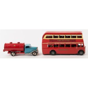 Minic toys (Tri-Ang): 'L Bros' wind-up petrol tanker (with key),…