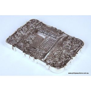 An early Victorian castle top lady's card case, 1845 Birmingham,…