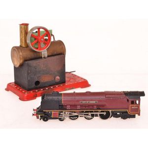 Mamod steam powered engine, made in England, A/F, and a Hornby…