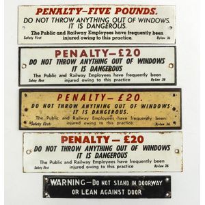 Victorian Railways: Signs, noted 'VR. Manufactured Newport…