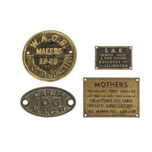 SA & WA Railways: Signs, noted ' South Australia: 'S.A.R./…