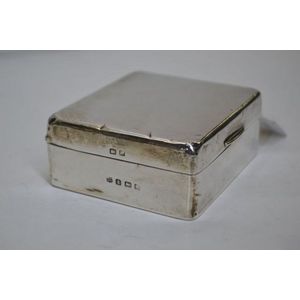 Birmingham Hallmarked Sterling Silver Cigarette Box - Smoking ...