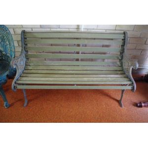 Vintage Garden Bench - Cast Iron and Wood - Decorative - Garden ...