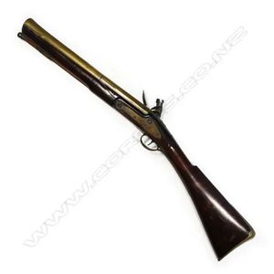 A c.1800 brass barreled 'Tower' blunderbuss, quality grained&hellip;