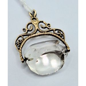 Antique 9ct fob spinner, 9ct yellow gold ornate spinner with&hellip;