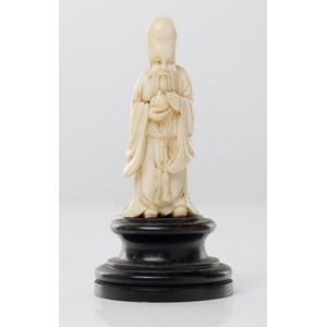 A small ivory carving of Shou-Lao, Chinese Qing dynasty 19th&hellip;