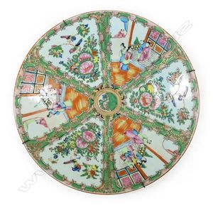 A 19th century Chinese Canton famille rose enamelled charger,…