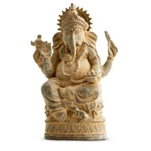 An Indian bronze seated figure of Ganesh, 19th century, 17 cm&hellip;