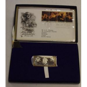 Sterling silver Danbury mint ingot, In box. 1976. With first…