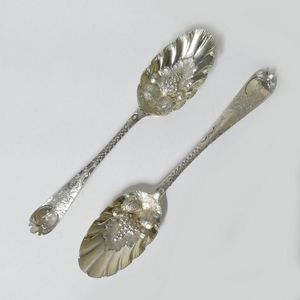 Antique Sterling Silver Berry Spoons - Price Guide And Values