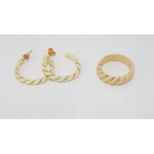 Vintage carved sales ivory earrings