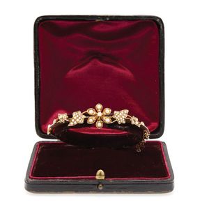 gold and pearl decorated bangles - price guide and values