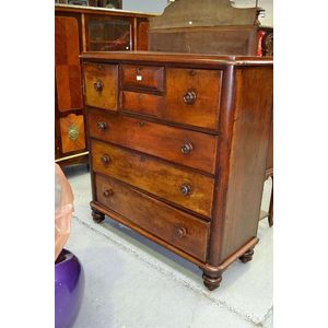 Antique Cedar Chest of Drawers on Turned Feet - Chests of Drawers ...