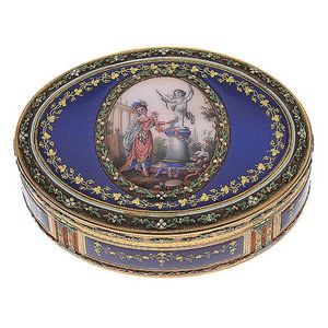A French snuff box by Christian Petschler, the oval snuff box…