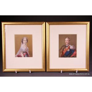A pair of Baxter prints, the Prince & Princess of Prussia, 1858,…