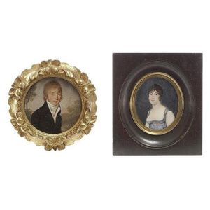 Two 18th century portrait miniatures, of a gentleman in black…
