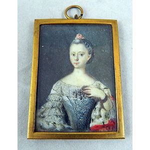 A portrait miniature of Princess Sophie Von Braunschwerin c.…