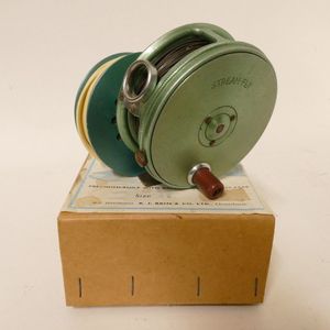 Vintage fishing reels by E. J. (Ernie) Brown, Christchurch, New Zealand,  1940s-70s - price guide and values