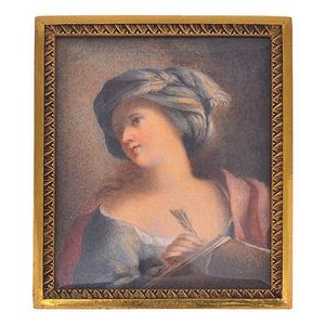 A portrait miniature, the hand painted miniature depicting a…