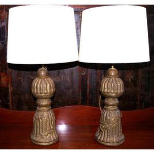 Pair decorative electric table lamps each lamp base originally…