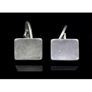 925 Sterling high quality Silver Square VANGUARD Marked Stamped Vintage Cufflinks